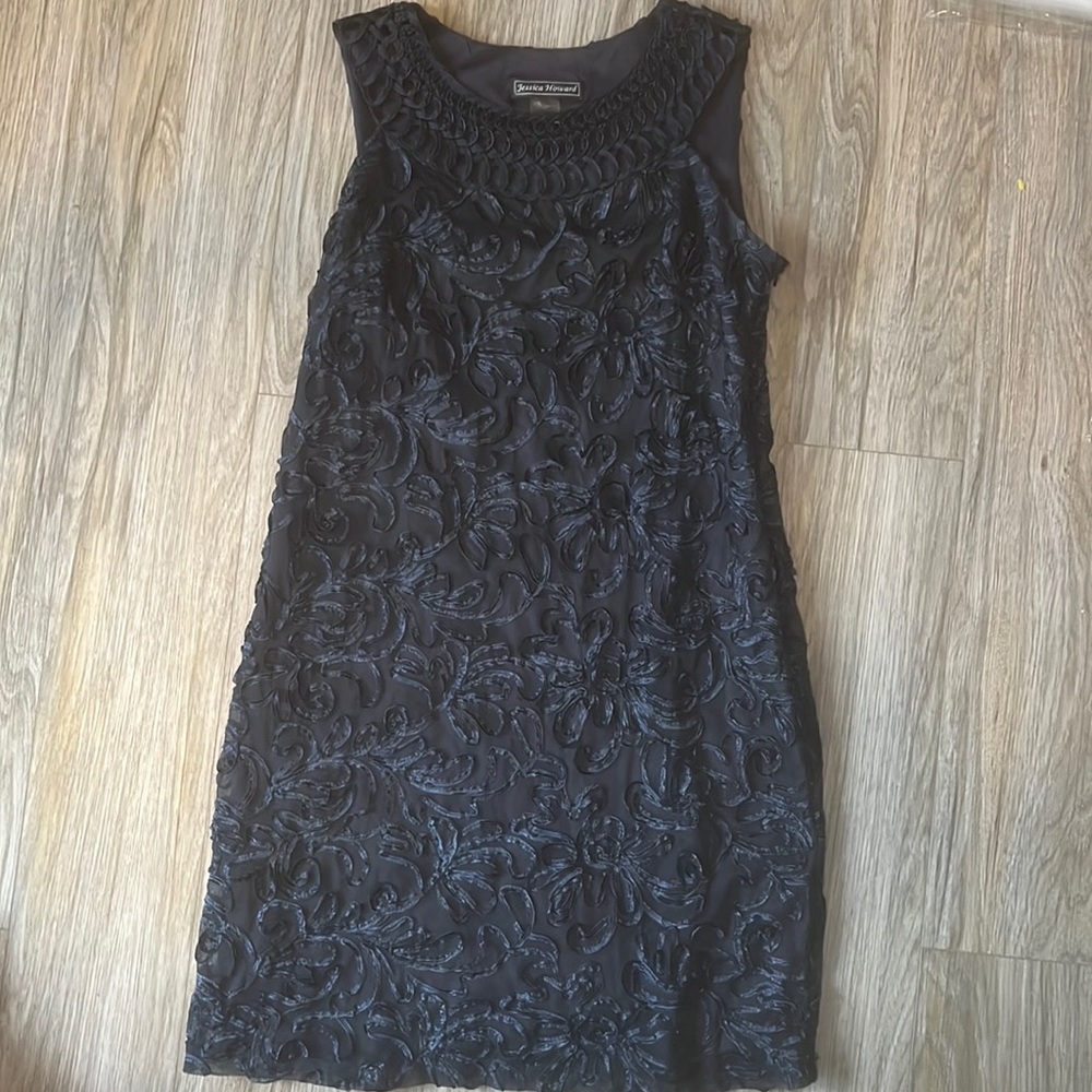 Jessica Howard Navy Cocktail Dress - Size 10P